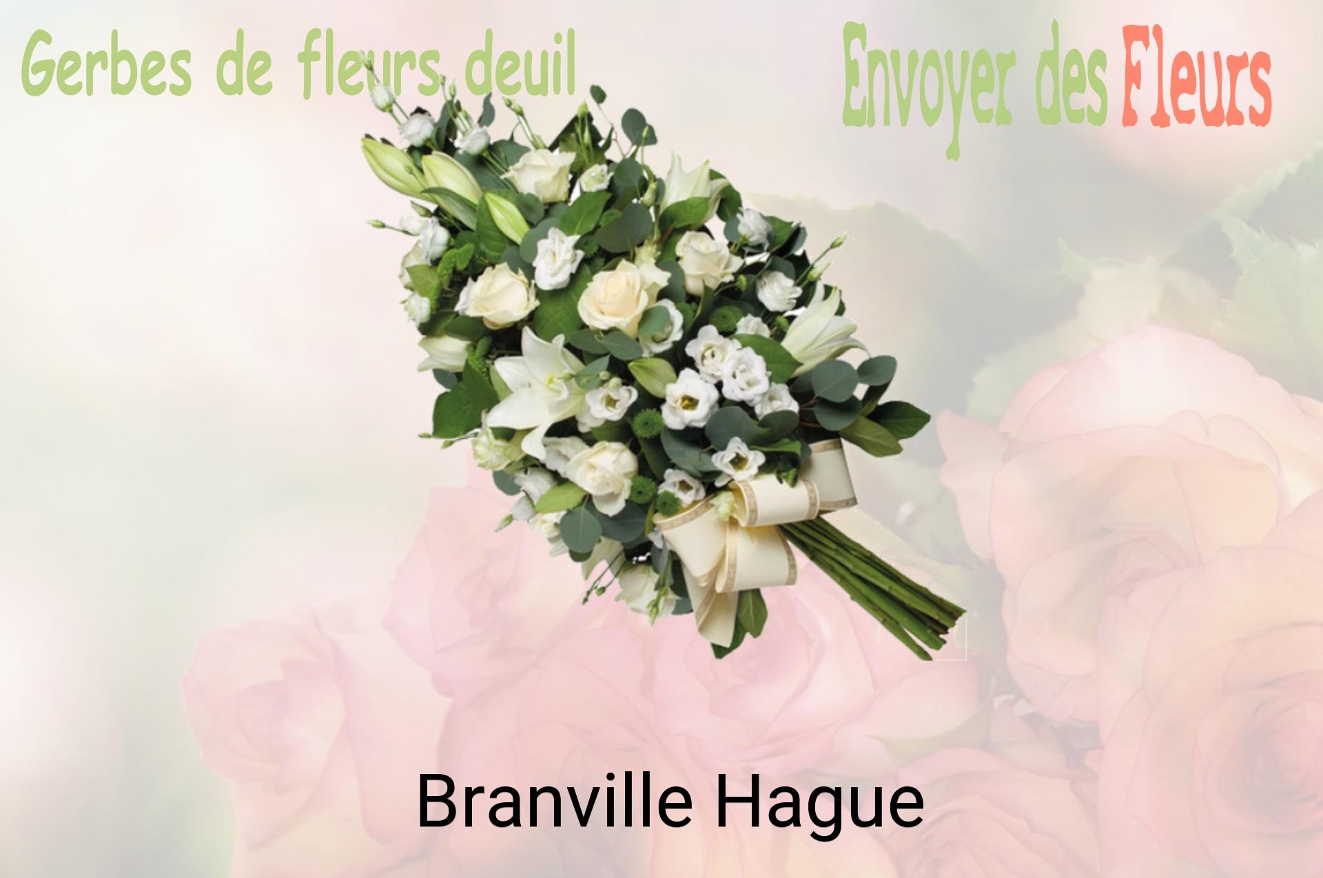 Gerbe de fleurs de deuil livrée à Branville-Hague